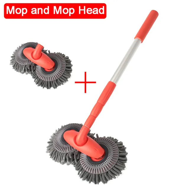 Double Brush Rotating Head Car Wash Mop 